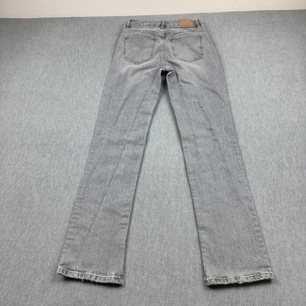 Zara Jeans Womens 4 Fit 26X32 Gray Washed Slim Straight Denim Casual‎ Mid Rise - Picture 11 of 12